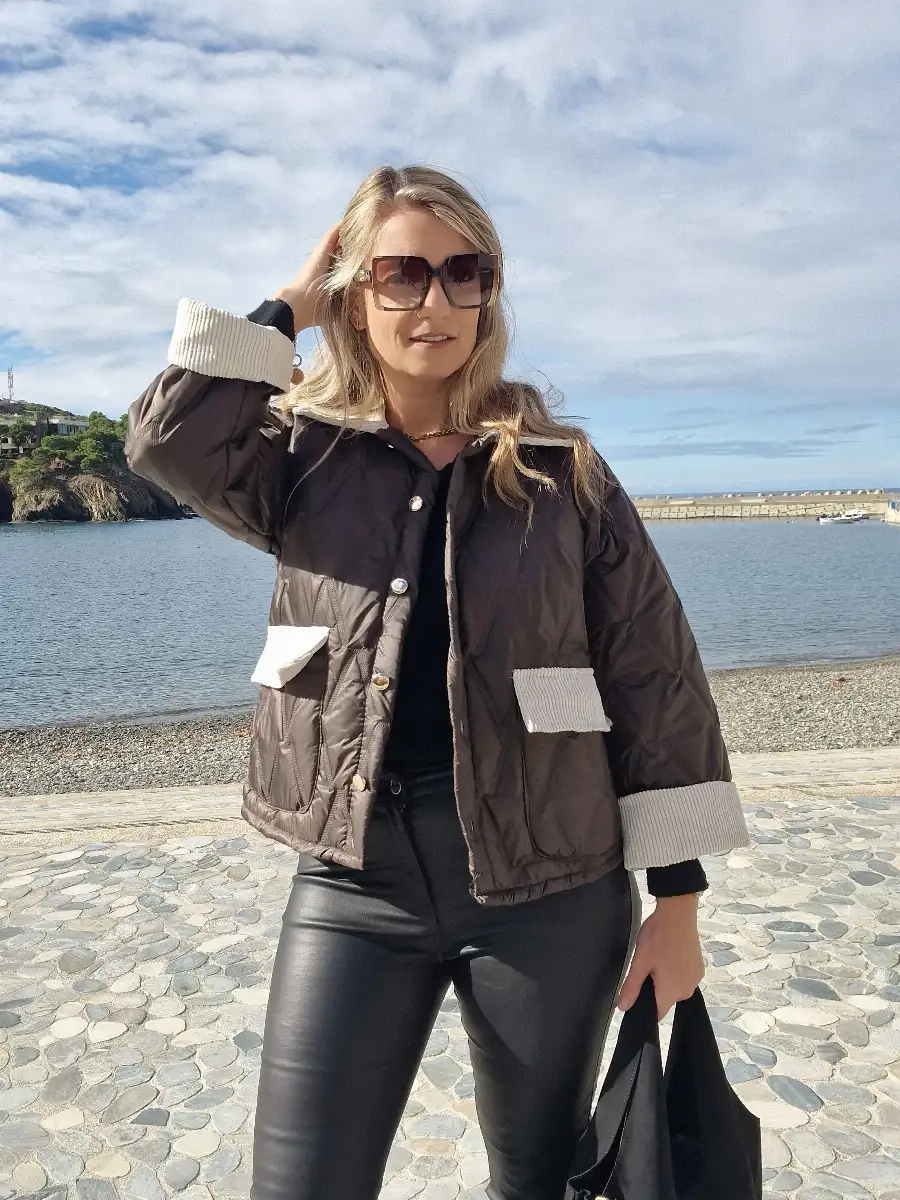 Veste matelassée marron