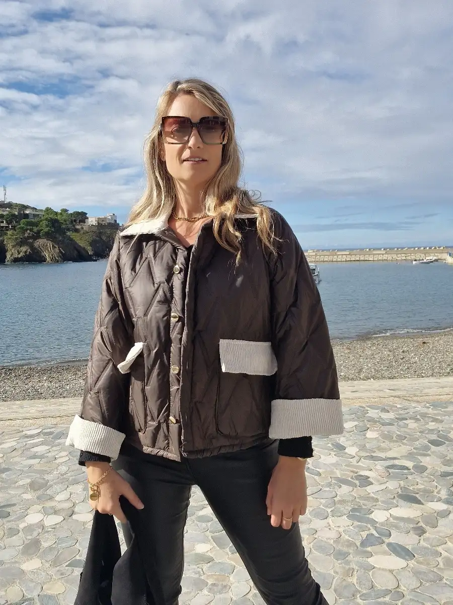 Veste matelassée marron