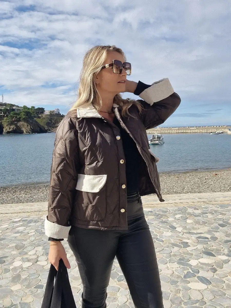 Veste matelassée marron