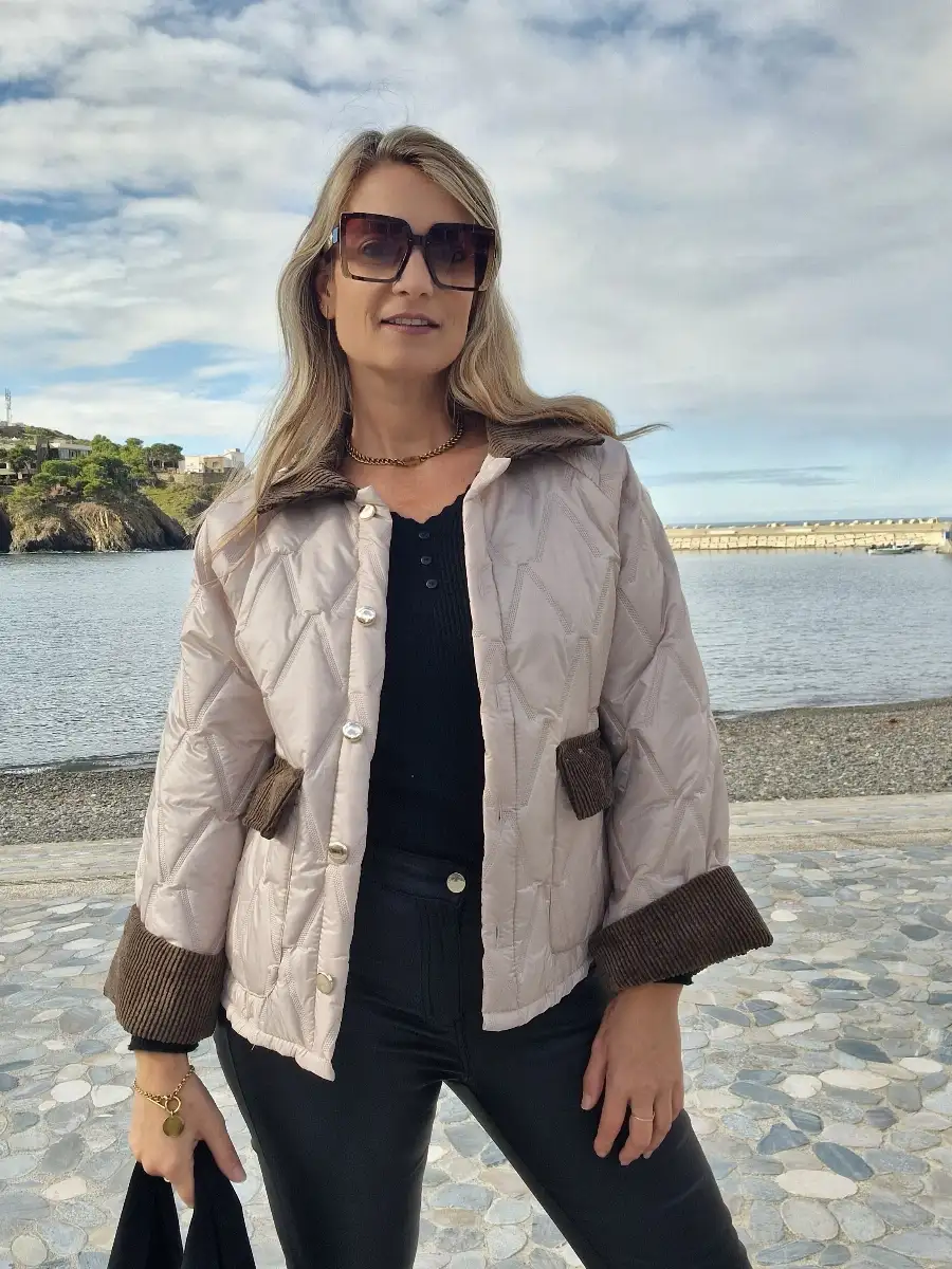 Veste matelassée beige
