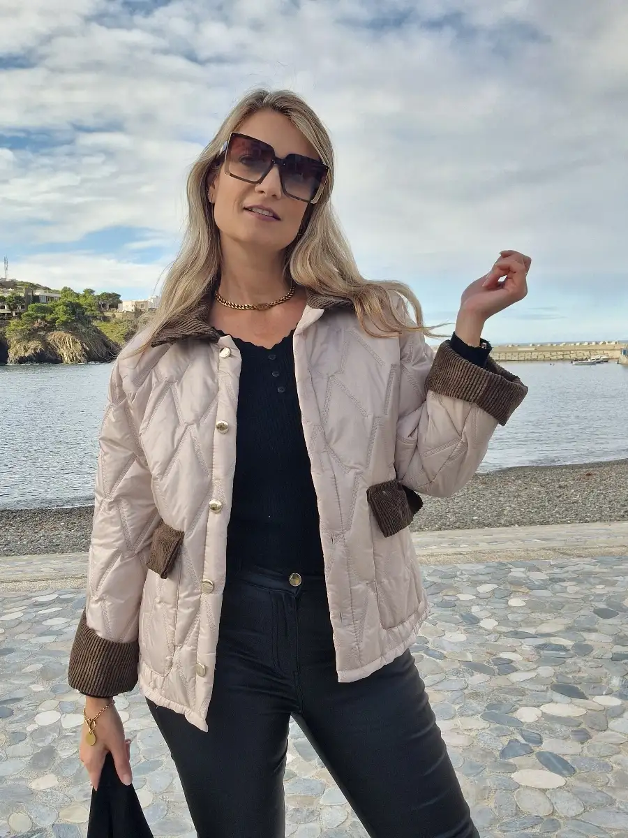 Veste matelassée beige