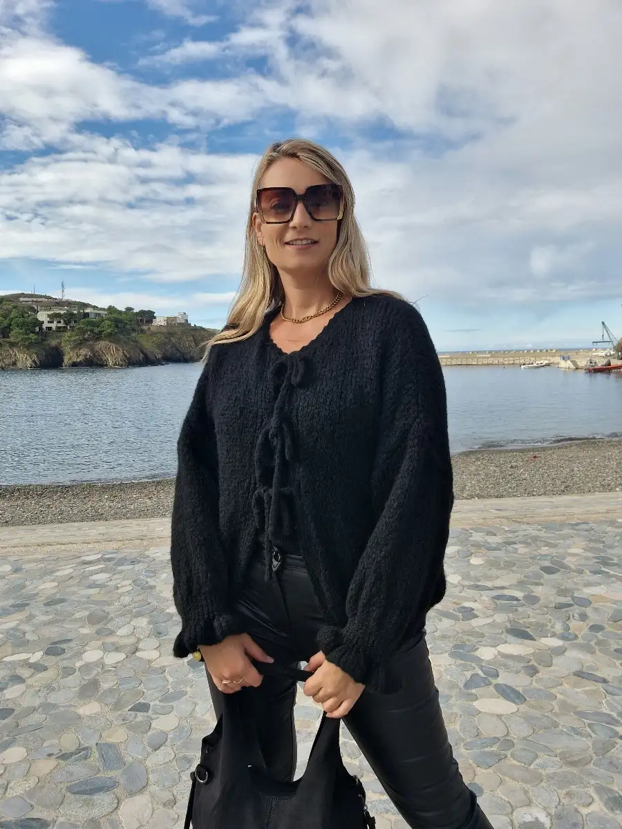 Gilet à nœuds noir