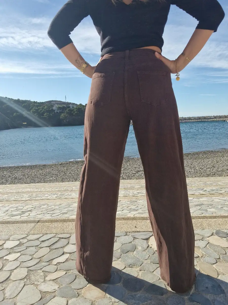 Jean large marron