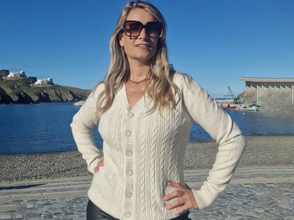 Gilet maille torsade écru