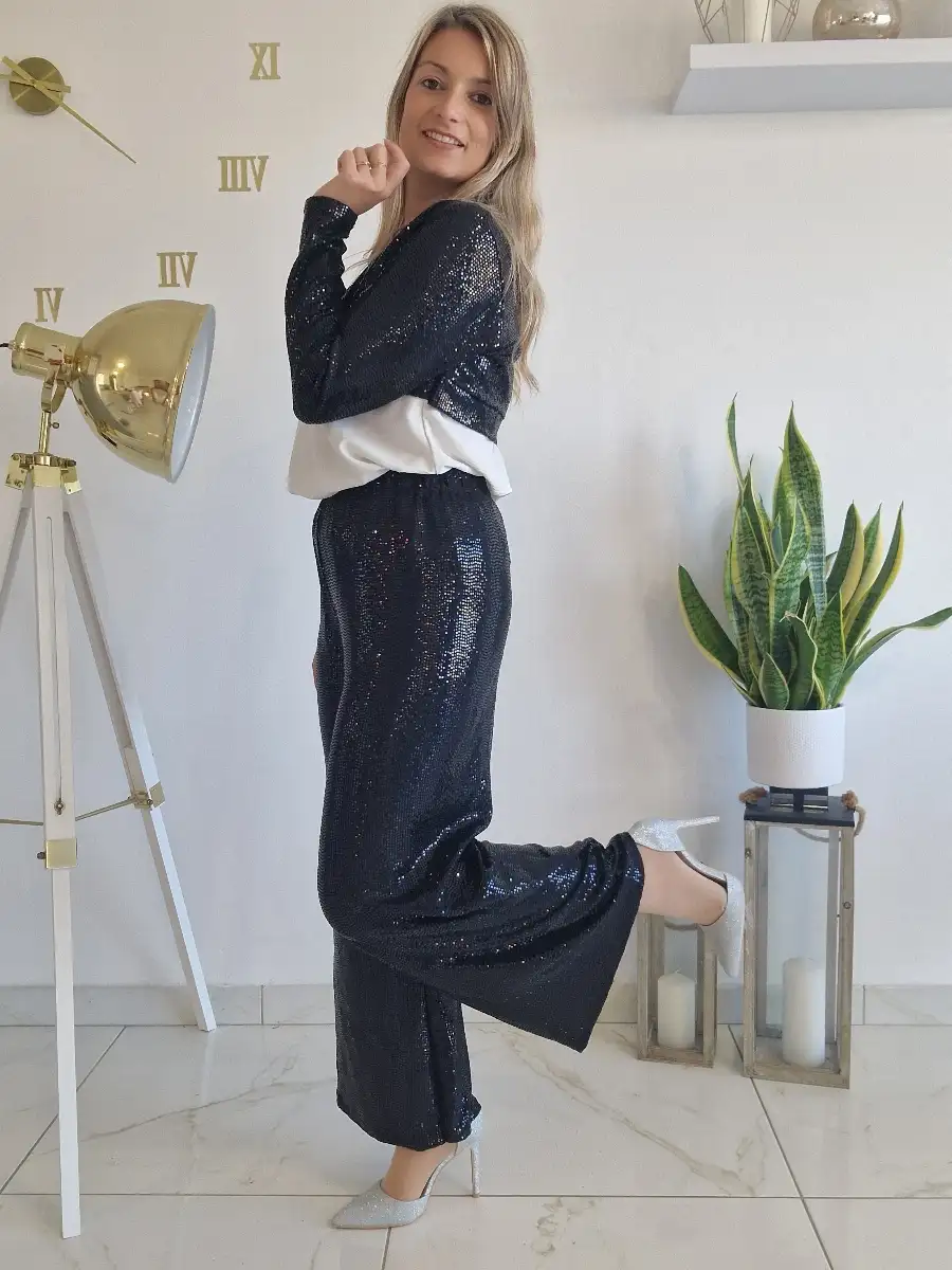 Boléro à paillettes noir