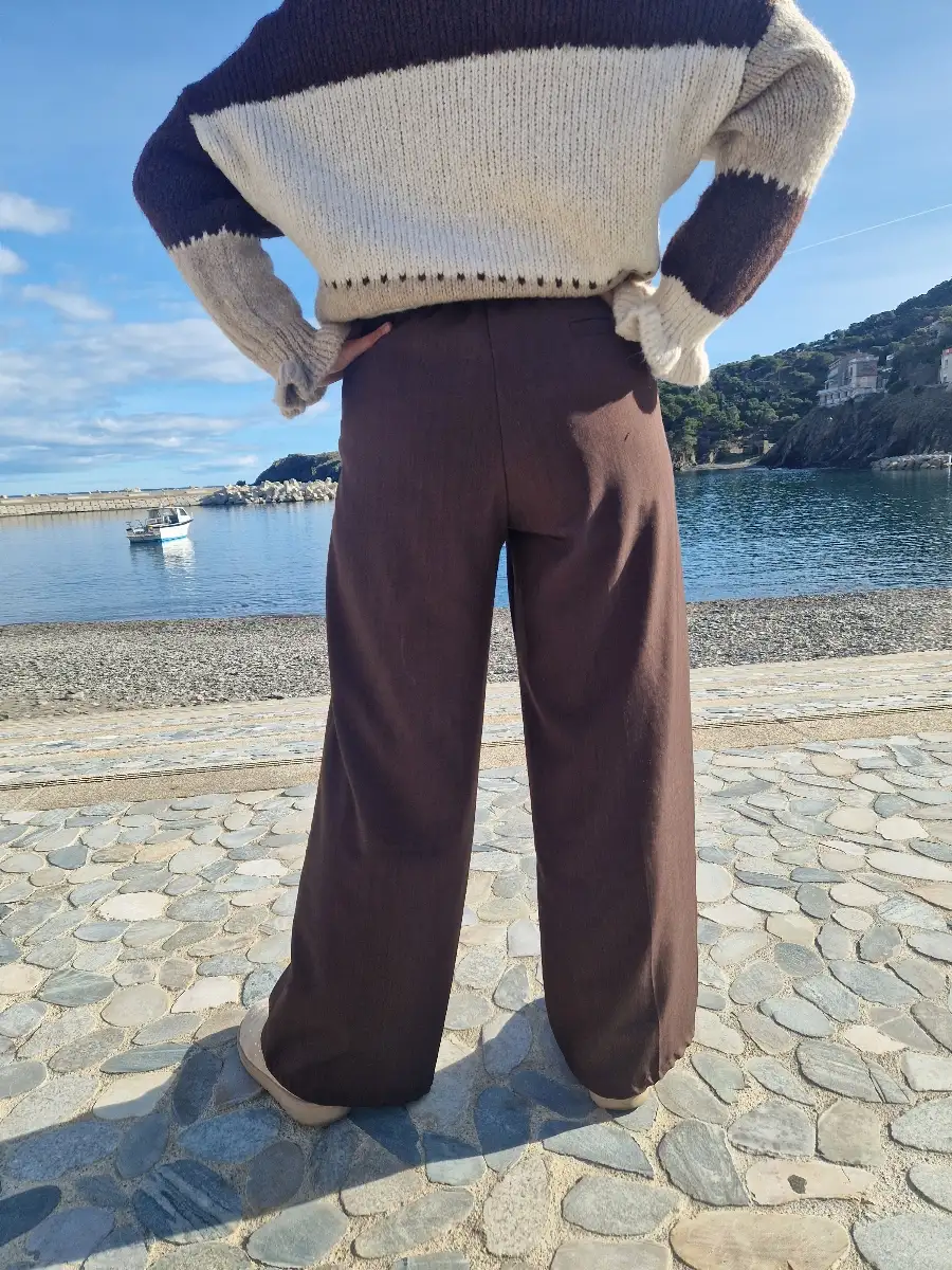 Pantalon droit choco