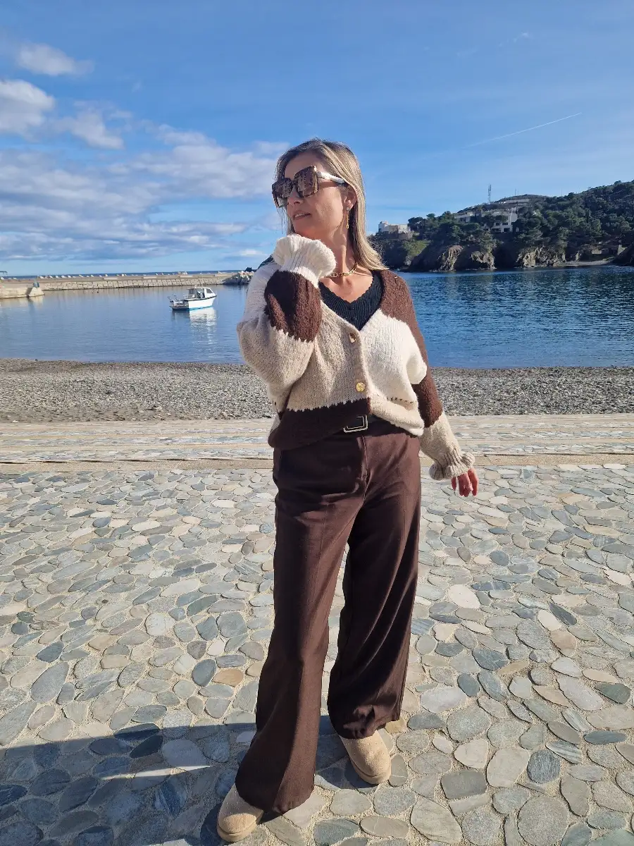 Pantalon droit choco