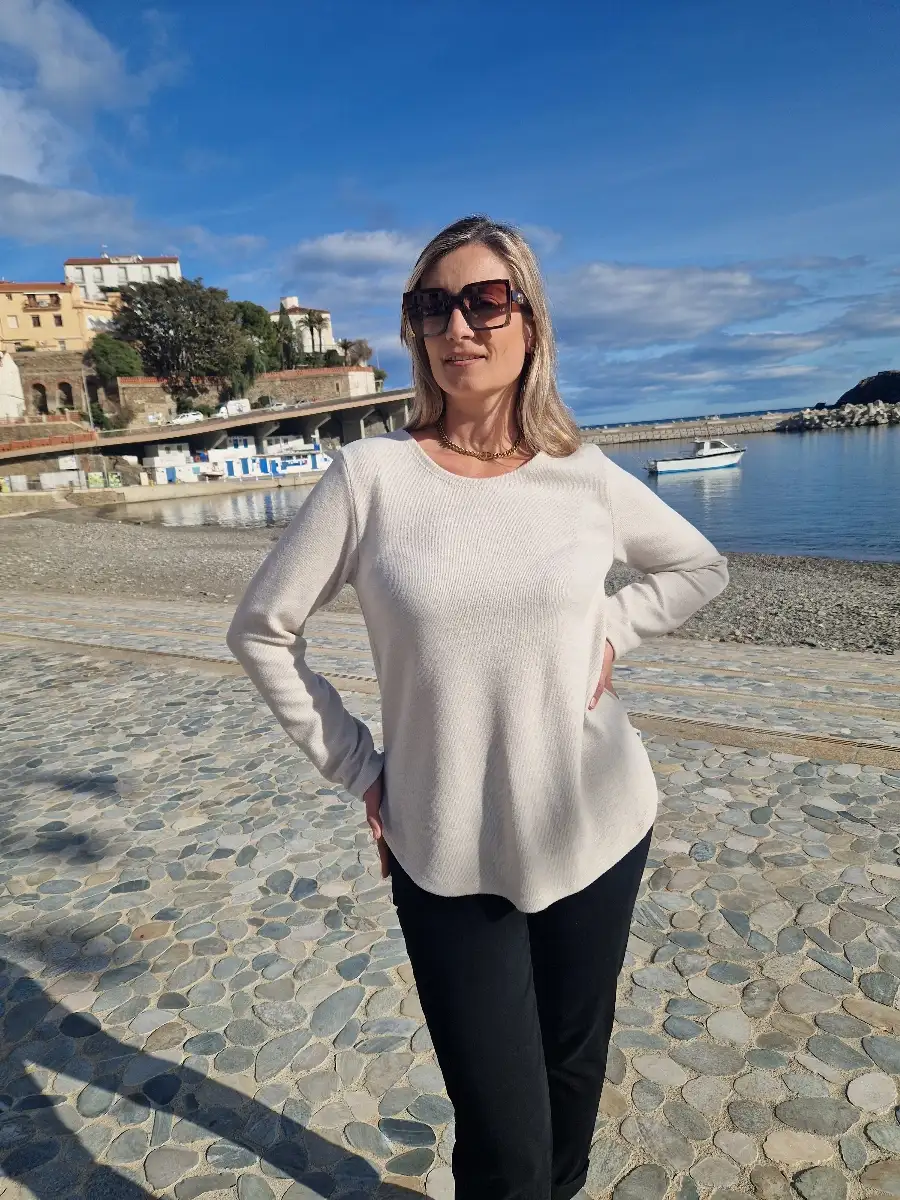 Pull fines paillettes